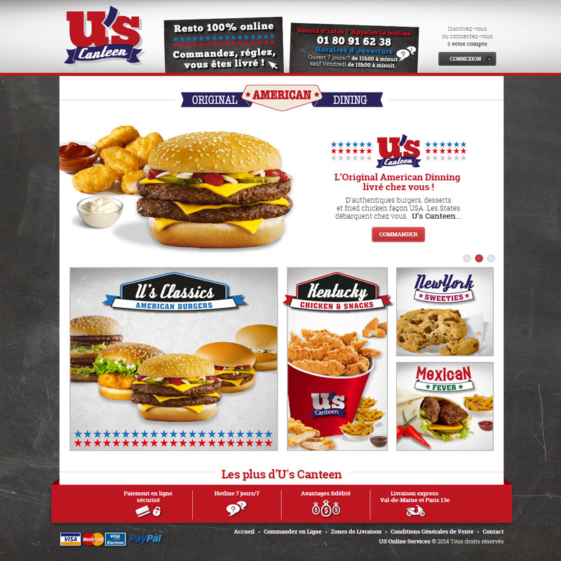 Site internet de vente en ligne pour la restauration rapide  Site