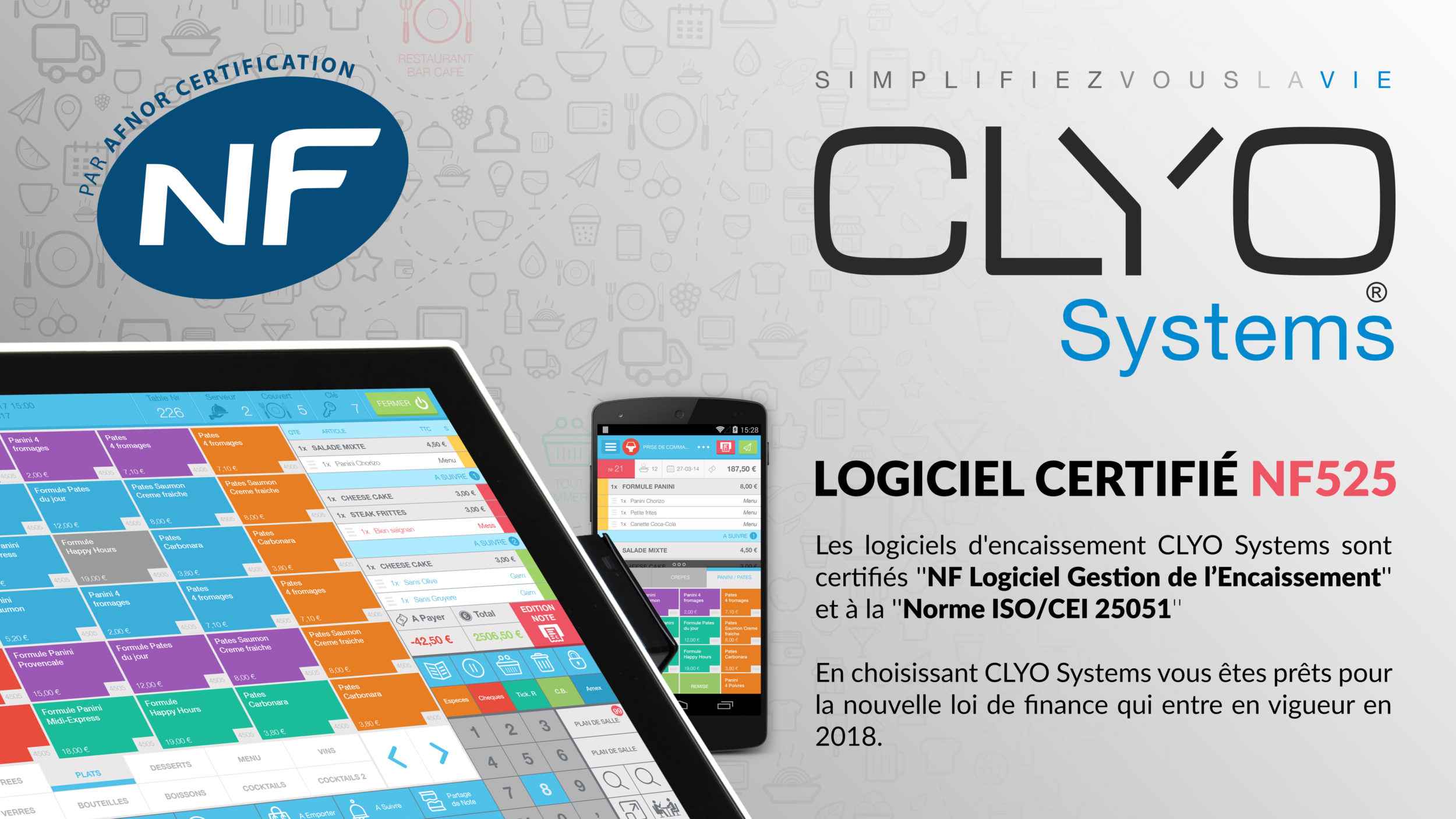 Logiciel CLyo Systems sur caisse et mobile