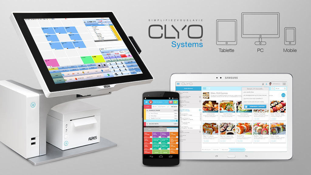affichage de présentation du logiciel de caisse Clyo Systems