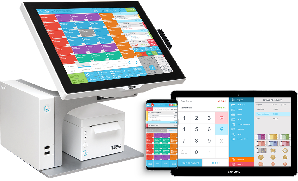 Logiciel de caisse sur smartphone tablette et dispositif Clyo Systems